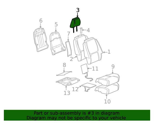 Genuine GM Headrest 19179405