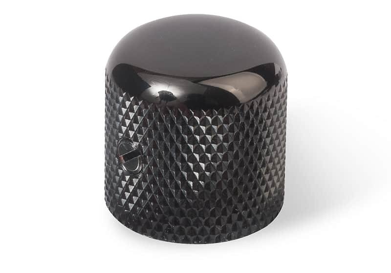 Golden Age Dome Knob, Black, 1/4" shaft