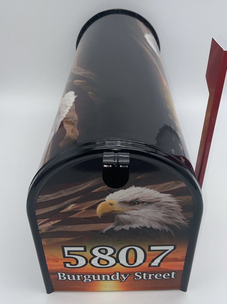 Patriotic Custom mailbox modern, Stars and stripes gift for LABOR DAY