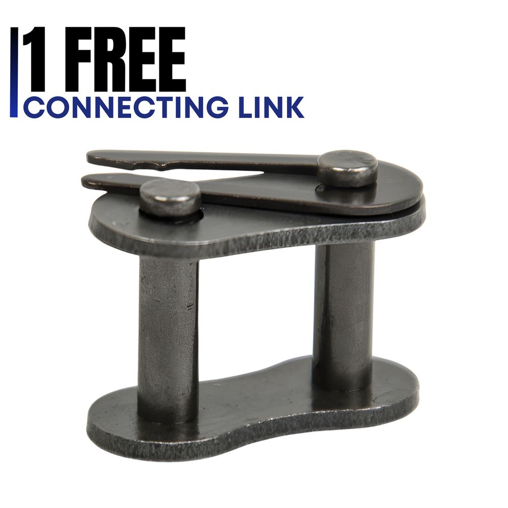 #50 Roller Chain 10 Feet with 1 Connecting Links