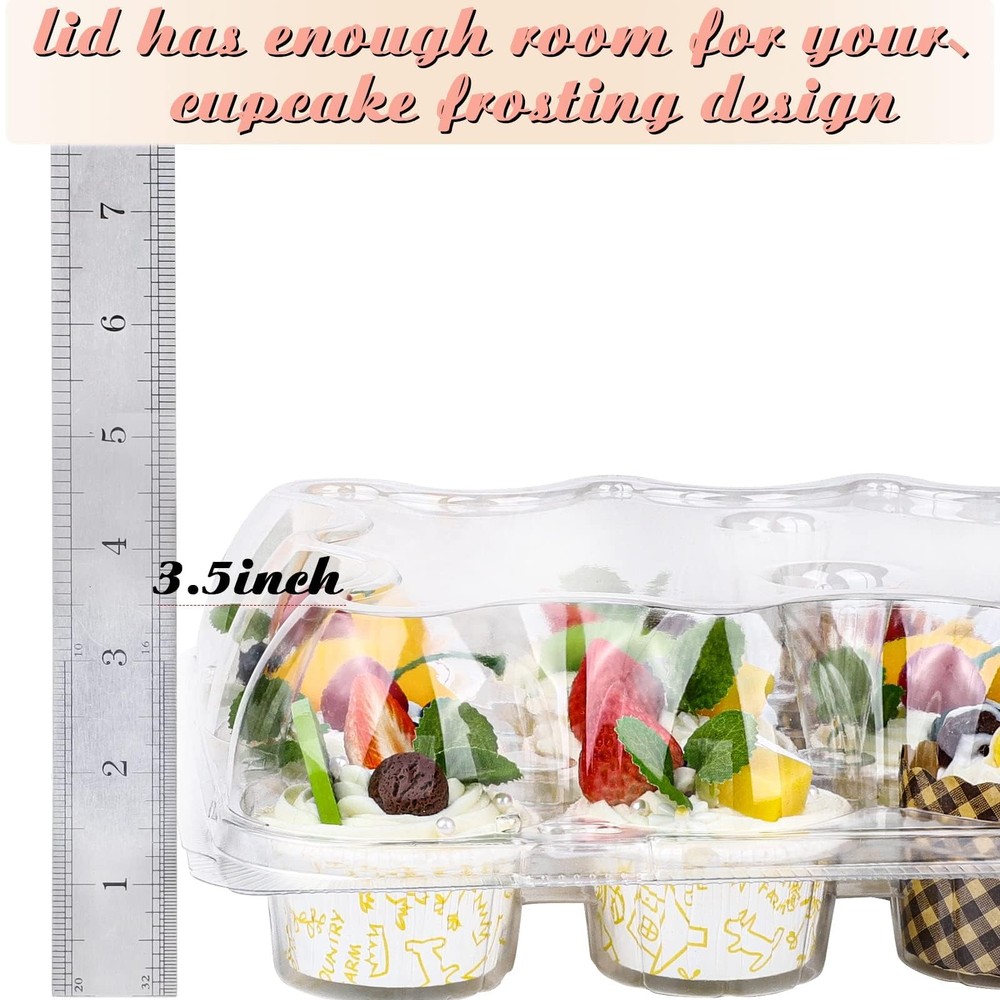 24 Counts X 10 Sets Cupcake Containers 24 Count Cupcake Boxes Plastic Cupcake Ca