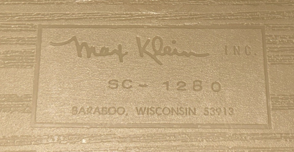 Vintage Max Klein Cream Plastic Sewing Box Storage Container MCM Ornate Case