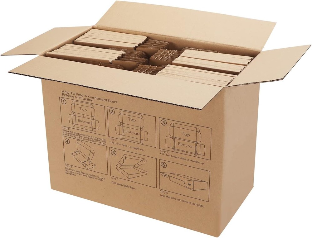 PHAREGE 7x5x2 inch Shipping Boxes Bulk 50 Pack 50 Pack, Brown