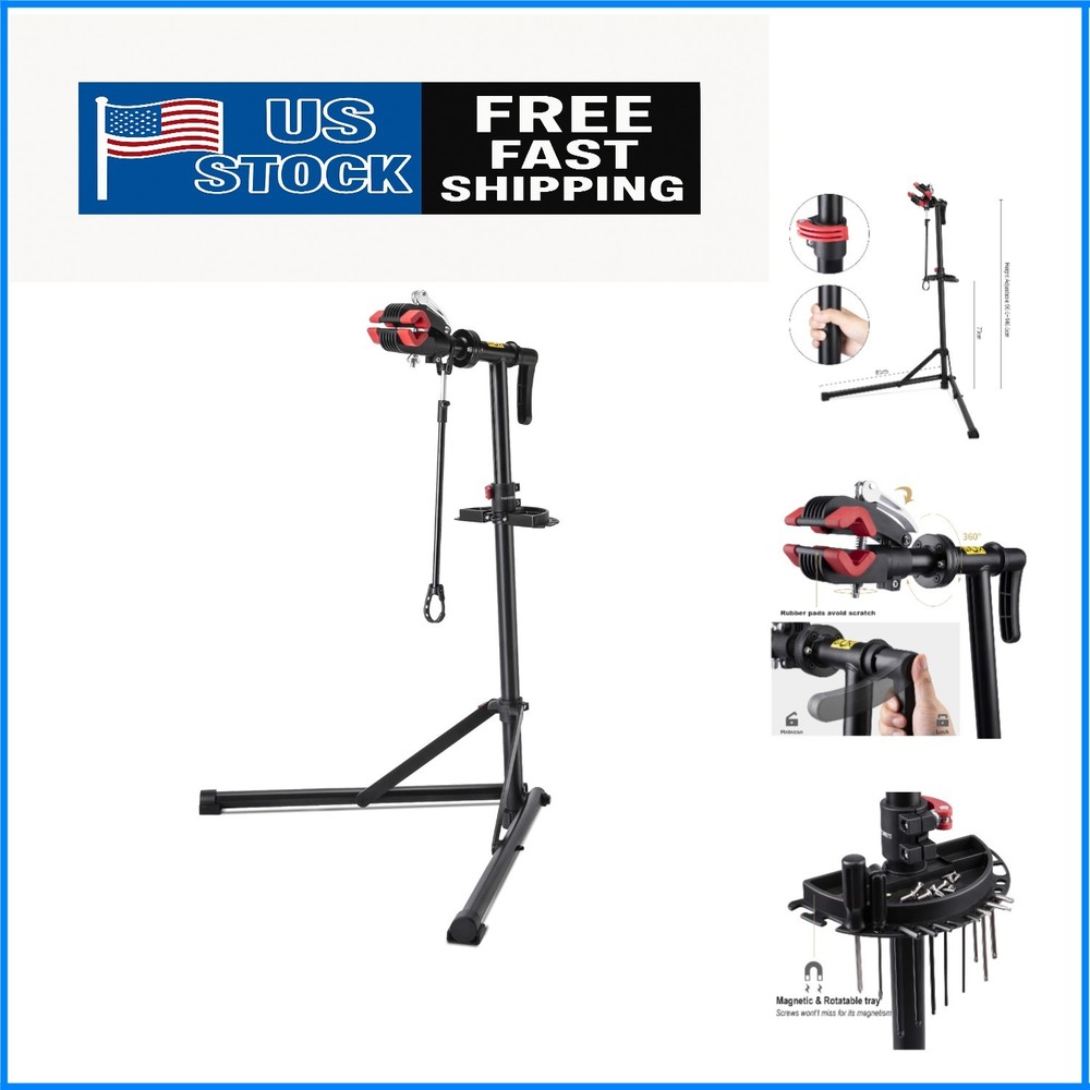 360° Rotatable Bike Maintenance Stand - Height Adjustable for Maximum Comfort