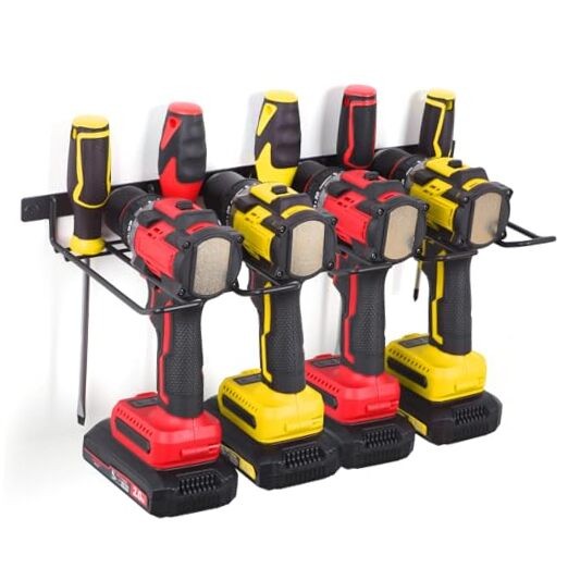Power Tool Organizer, Cordless Drill Holder Wall Mount, Garage 1 Drill Holder