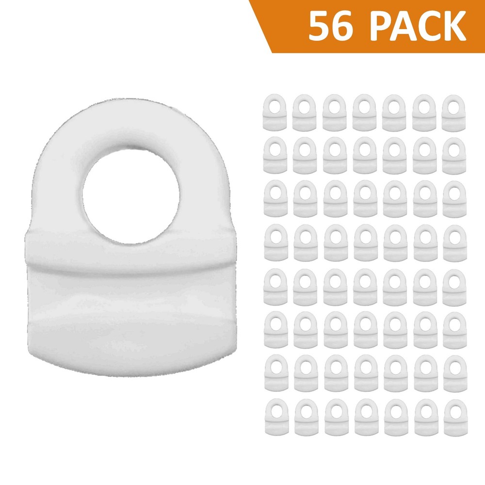 56 PCS Eye Type Curtain Slide Carriers Glides Sliders Rollers C