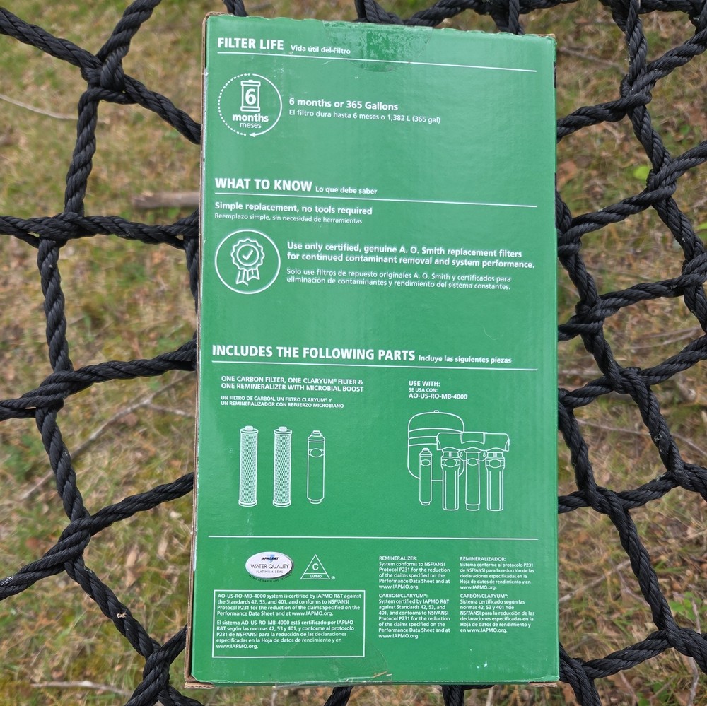 A.O. SMITH G1 Reverse Osmosis System Replacement Filter Set AO-US-RO-MB-R