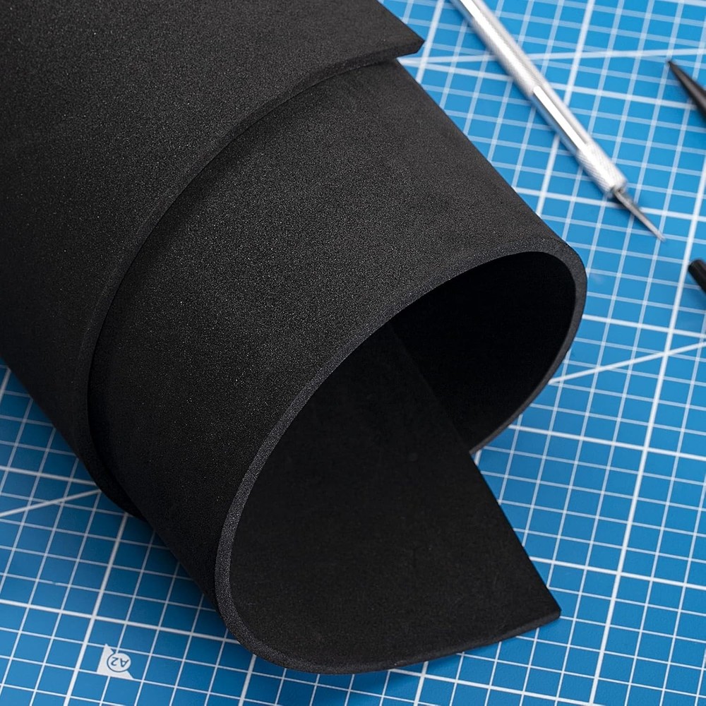 High-Density Black EVA Foam Sheet, 2mm Thick, Perfect for Cosplay Projects