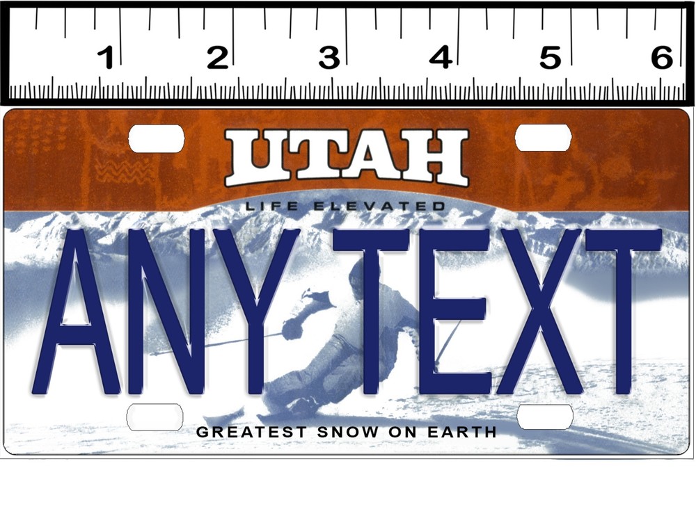 CUSTOM PERSONALIZED ALUMINUM BICYCLE STATE LICENSE PLATE-UTAH 2008