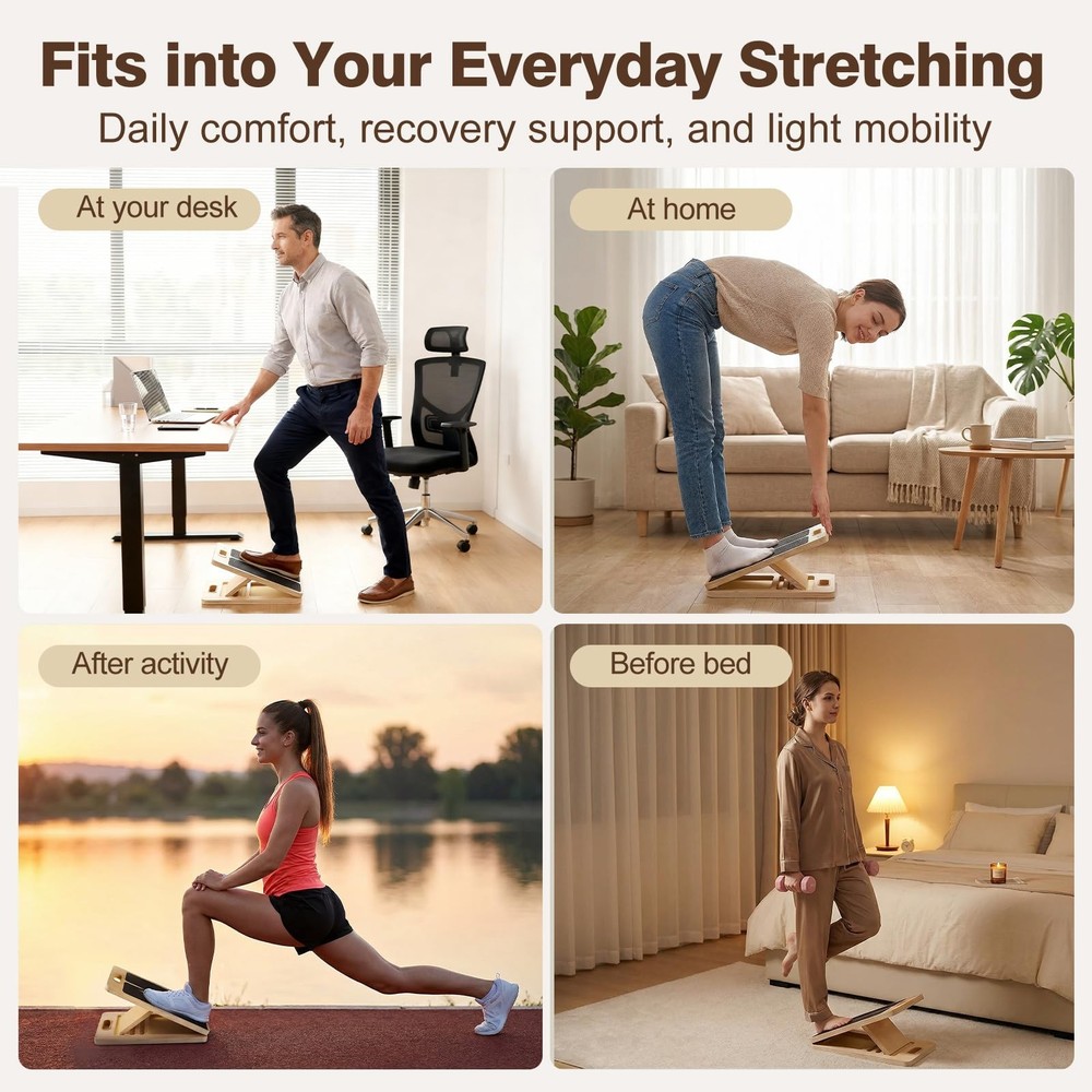 Adjustable Slant Board Foldable Incline for Calf Stretching Achilles Tendon