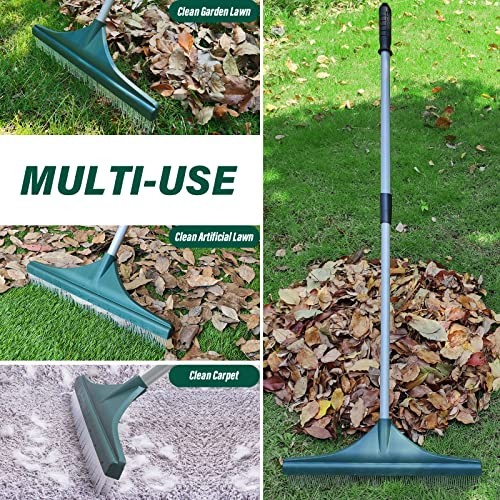 Artificial Turf Rake Carpet Rake Grass Broom Hand Rakes with Adjustable