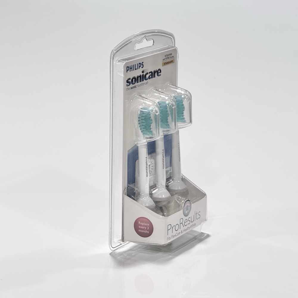 Genuine Philips Sonicare ProResults Replacement Tooth Brush Heads — 3-Pack
