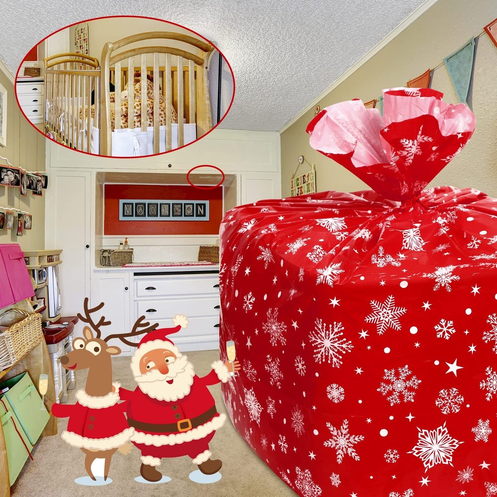 Teling 9 ft Christmas Tree Storage Bag Jumbo 9 ft, red, white