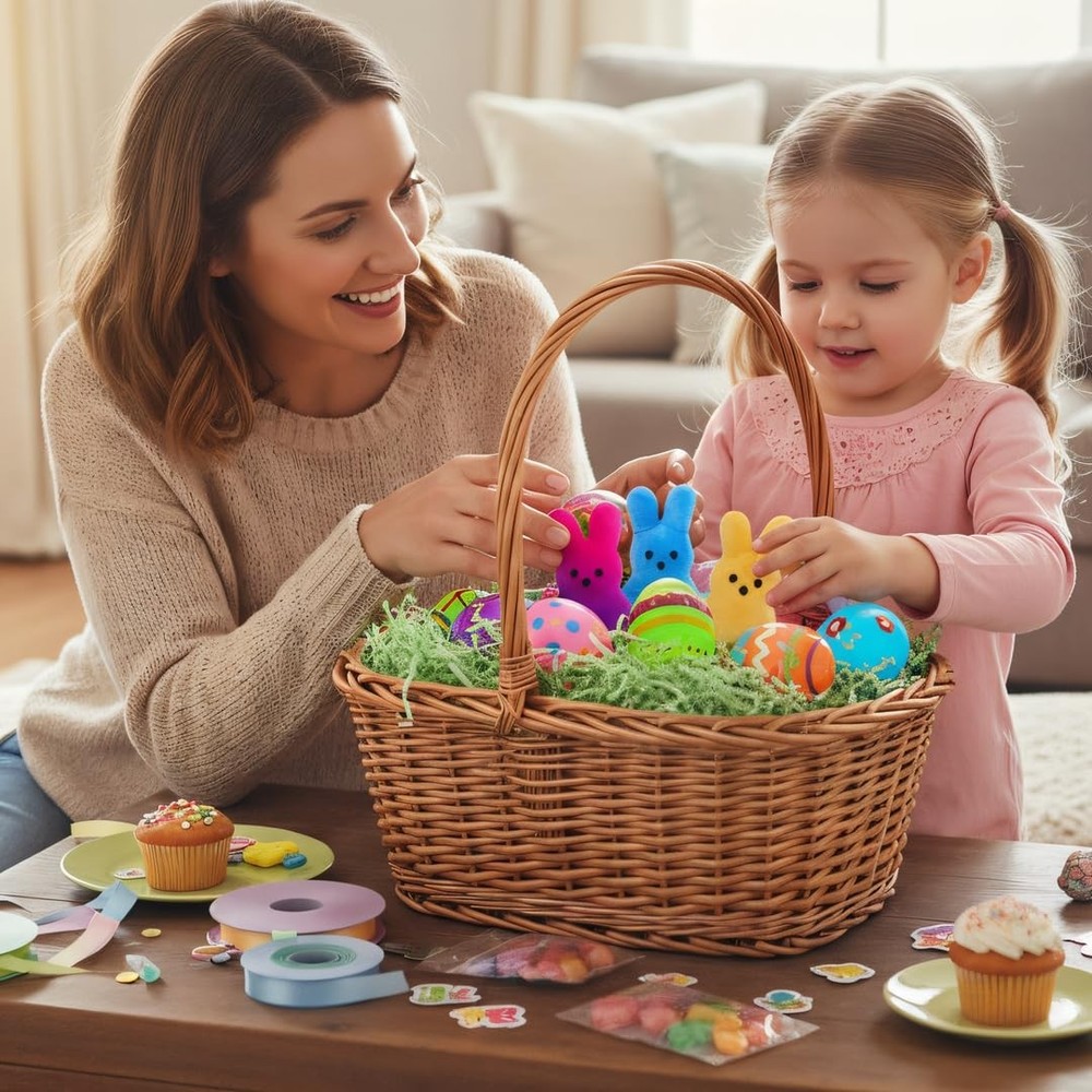 Cherislpy 24 Pcs PreFilled Easter Eggs with Plush Bunny Toys Multicolor