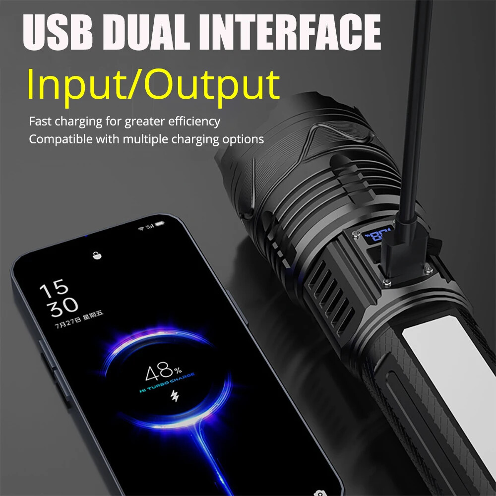 9000000LM High Power Rechargeable Led Flashlight Lighting Tactical Torch Lantern