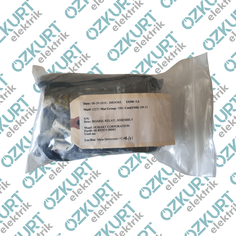 HOBART CORPARATION 00892934 Board,Relay, Assembly