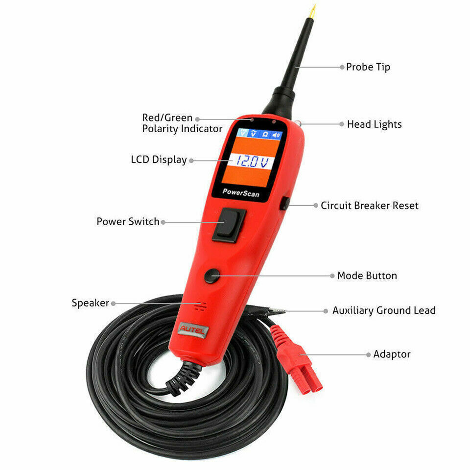 Autel Powescan PS100 Circuit Tester Electrical System Diagnostic Tool 12V&24V