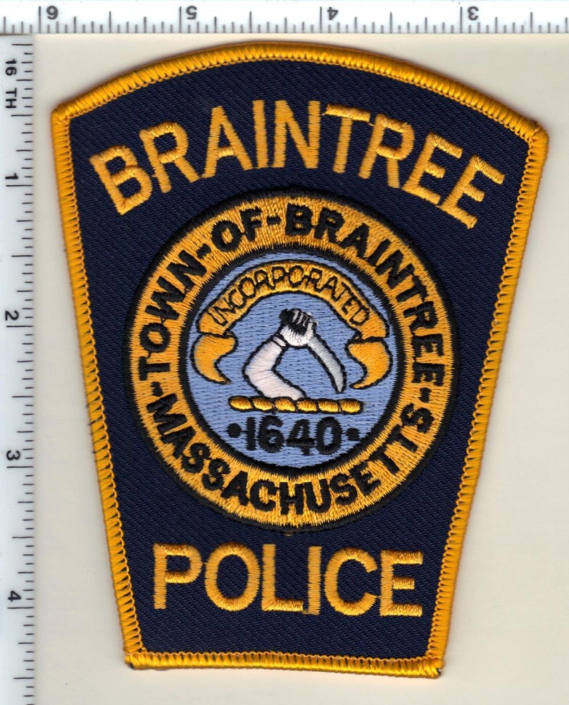 Braintree Police (Massachusetts) Shoulder Patch - new from 1992