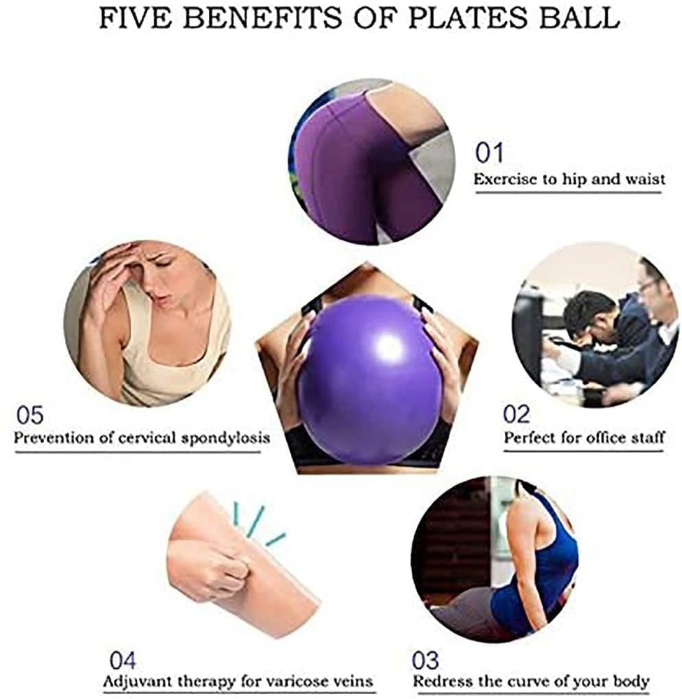 Mini Pilates Exercise Yoga Ball Small Inflatable Core Therapy Pump 6 Inch