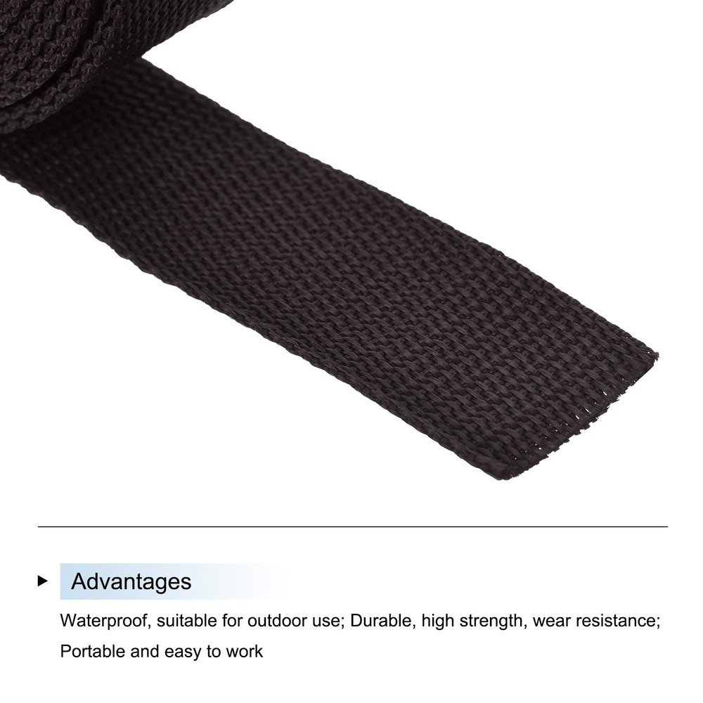 Lightweight Polypropylene Webbing Strap 0.8" 10 Yard Backpack Coffee
