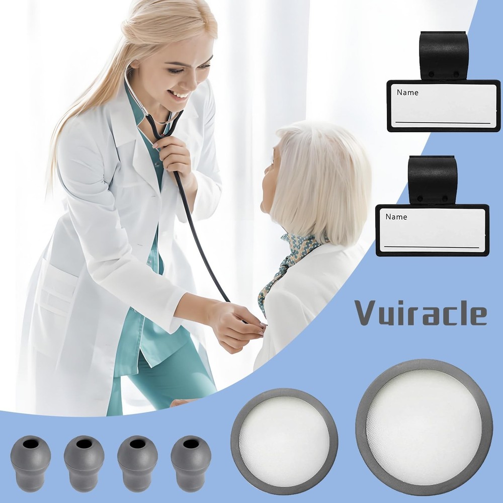 Stethoscope Replacement Part Kit - Diaphragm & Ear Tips for Littmann Classic ...