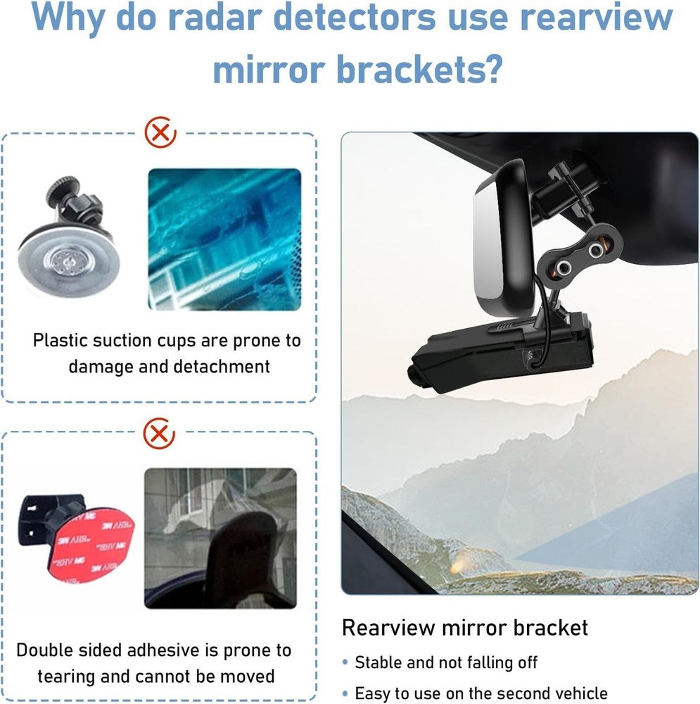 Sturdy Rearview Mirror Radat Bracket for Valentine V1