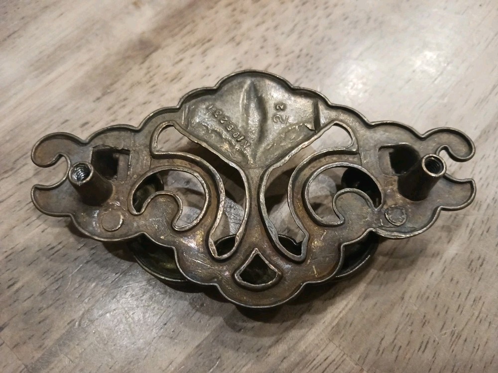 Vintage Chippendale Wheat Drawer Pull Handle 4-3/8” x 2-1/2” - 3” Centers