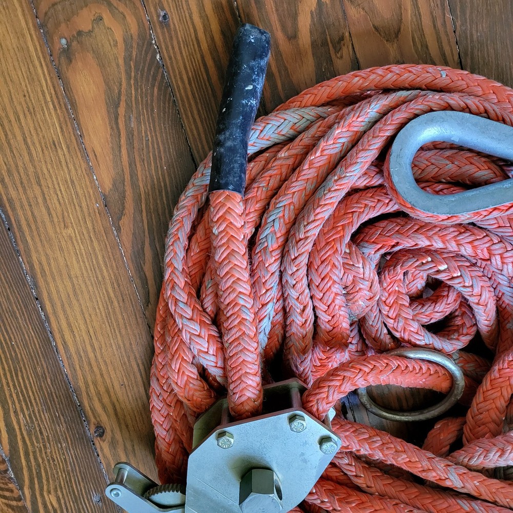 Horizontal Lifeline - 80 ft - Hollow Braid Rope - Thimbled End