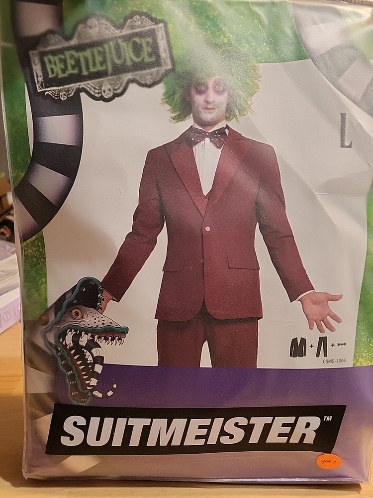 BeetleJuice Suitmeister Costume Size Large 42-44