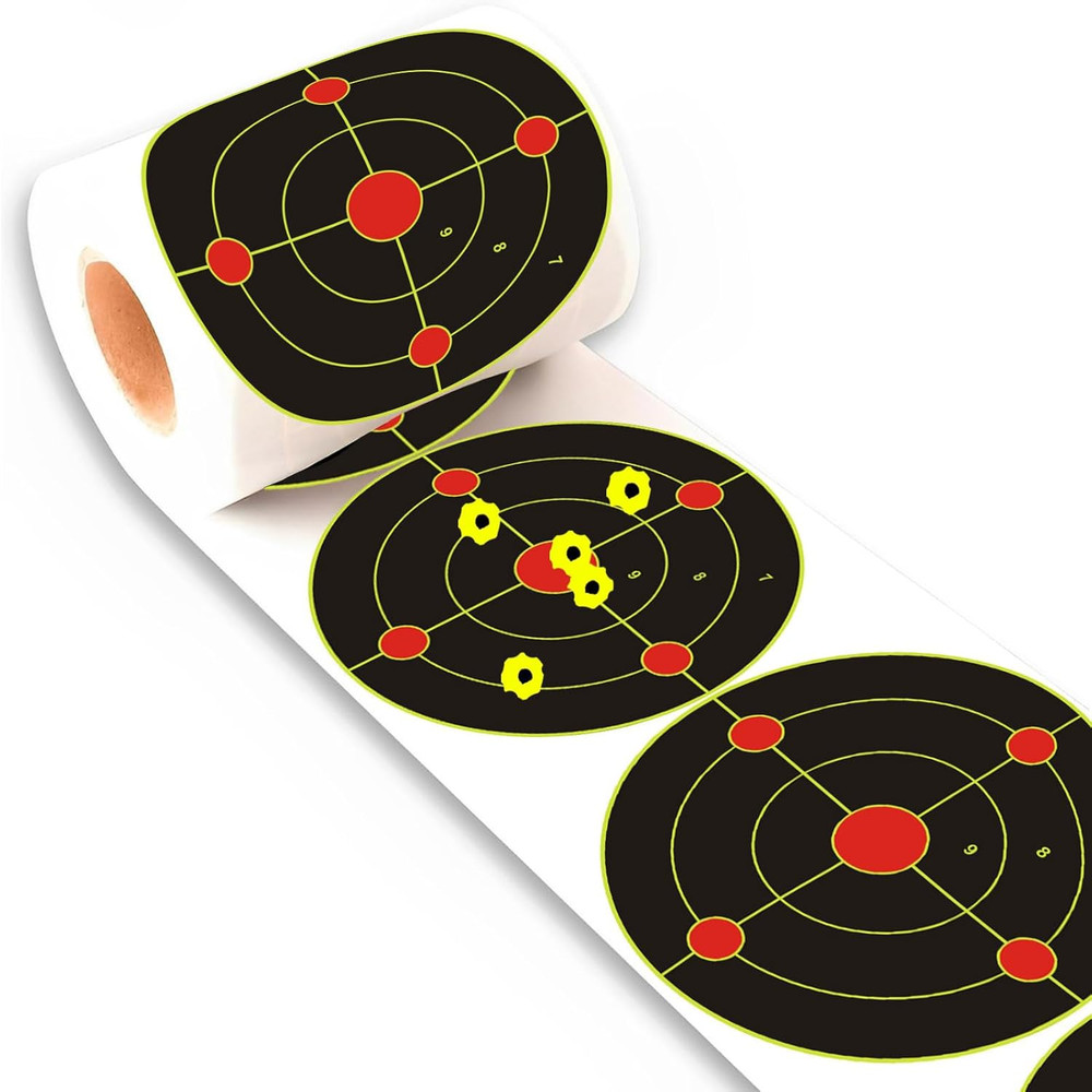 6-Inch Adhesive Splatter Targets - 100 Pack for Shooting Practice