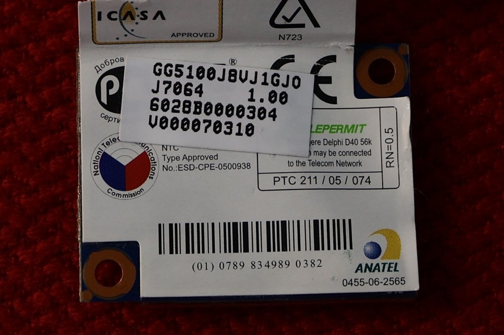 TOSHIBA Agere Delphi Modem D40 Wireless Modem Card