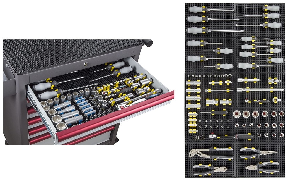 FREE ZONE 68-Piece Large Pegboard Tools Organizer Set, (Black) Tool Box and S...