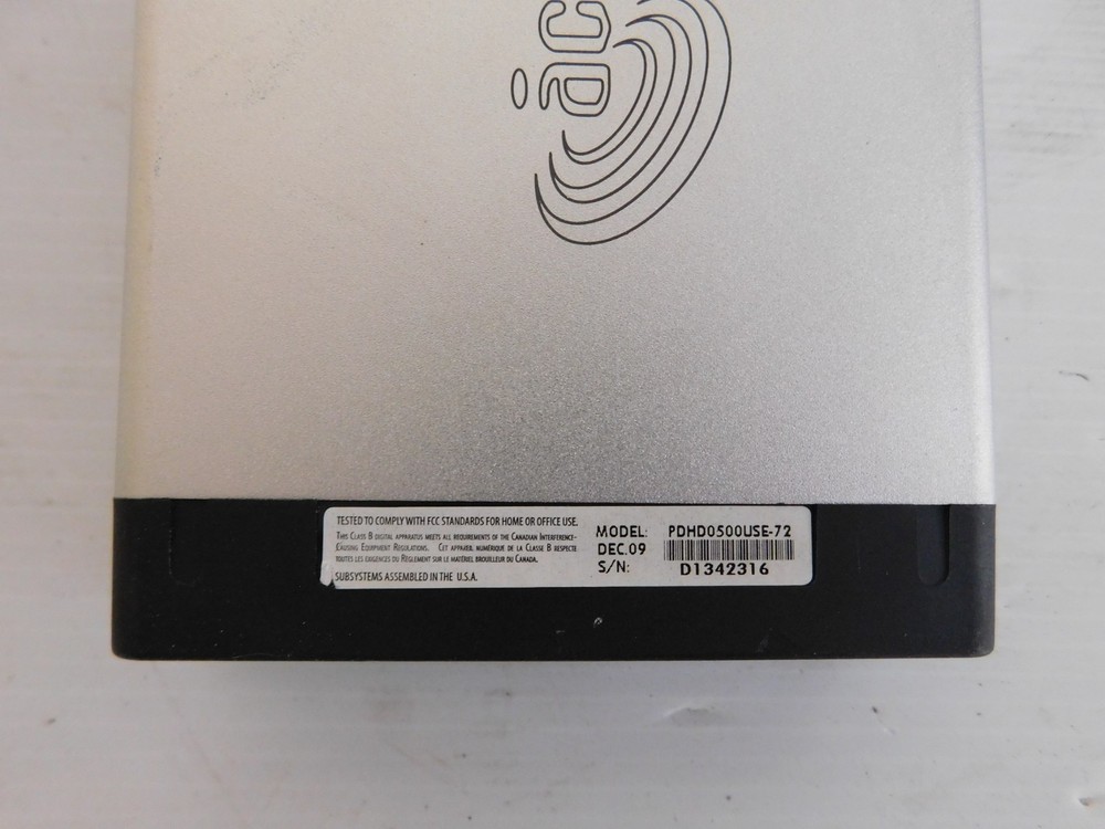 ^^ ACOMDATA MODEL PDHD0500USE-72 EXTERNAL HARD DRIVE (PLM124)