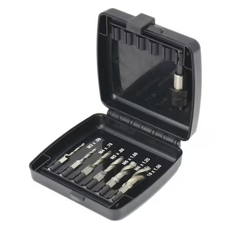 Drill, Tap, Countersink Set, Metric, 6, 6Exl2