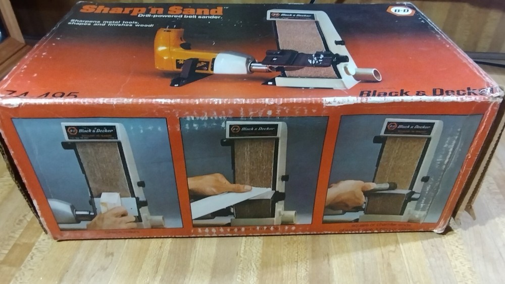 Black & Decker Sharp n' Sand Drill Powered Belt Sander,new!