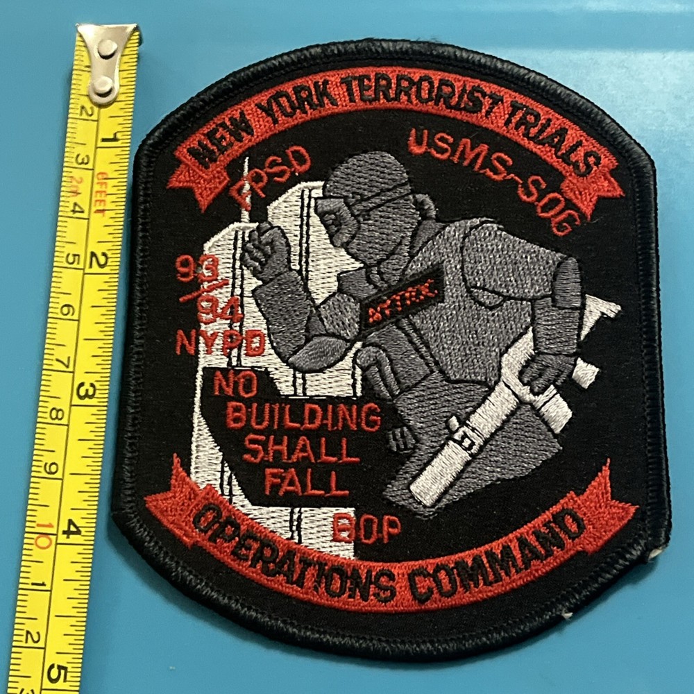 New York Trials USMS-SOG Operations Command NYPD Patch