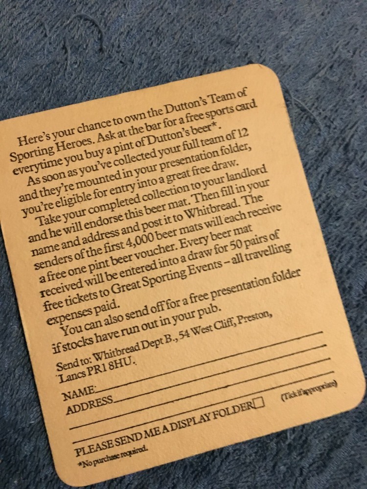 Dutton's beer Coaster