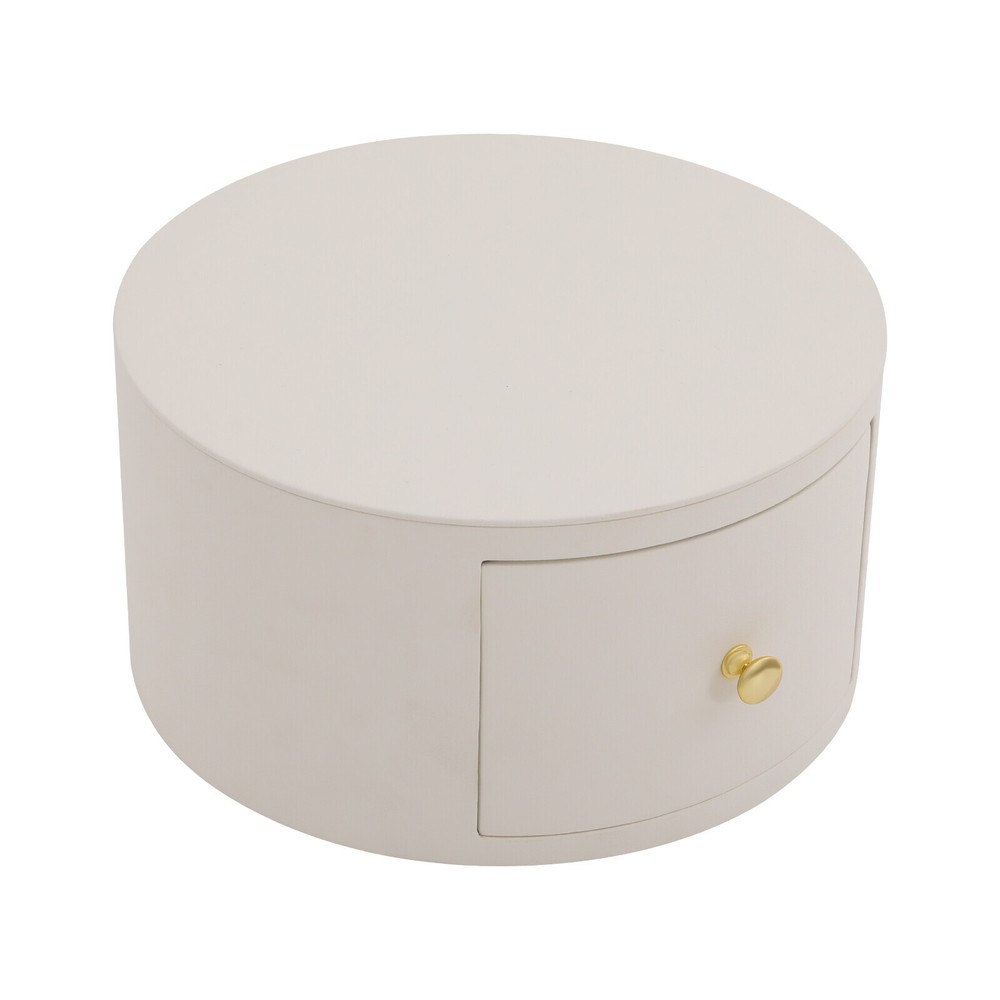 LED Nightstand Bedside Table with Drawers USB & Charging Station End Side Table