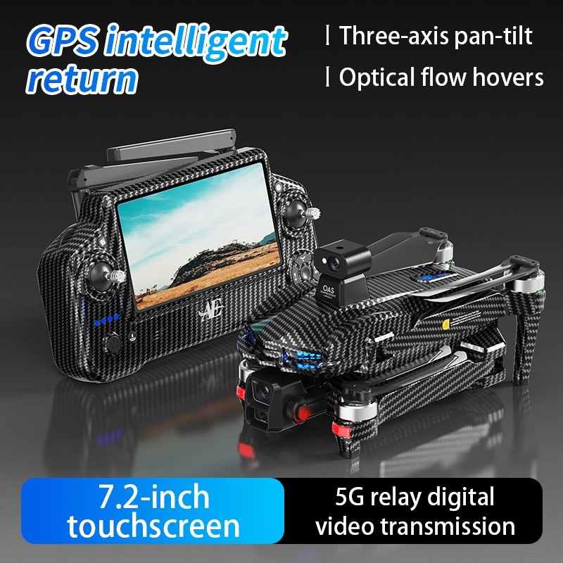 AE60 Screen Control Drone GPS FPV 7KM 3-axis Gimbal 4K Camera Obstacle Avoidance