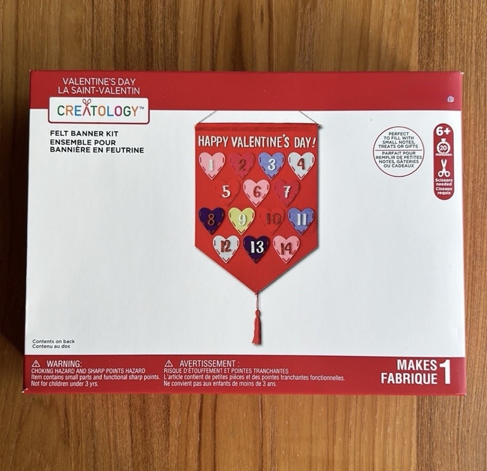Creatology Felt Banner Kit; Valentine's Day Kids craft kit