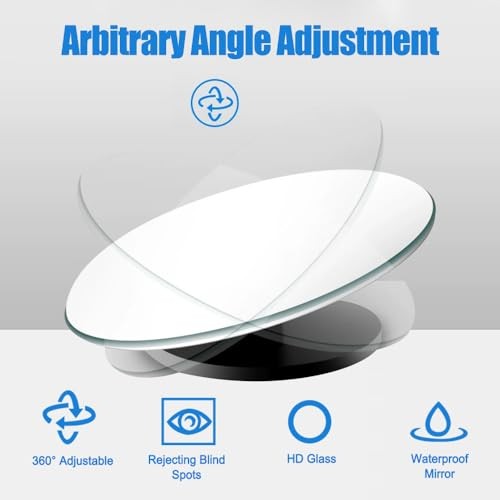 2PCS Blind Spot Mirror, Side View Mirror Blindspot, Frameless HD Suction cup
