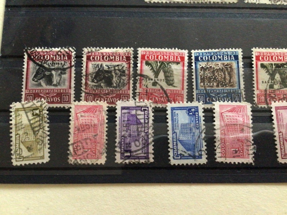 Columbia used & unused stamps A12791