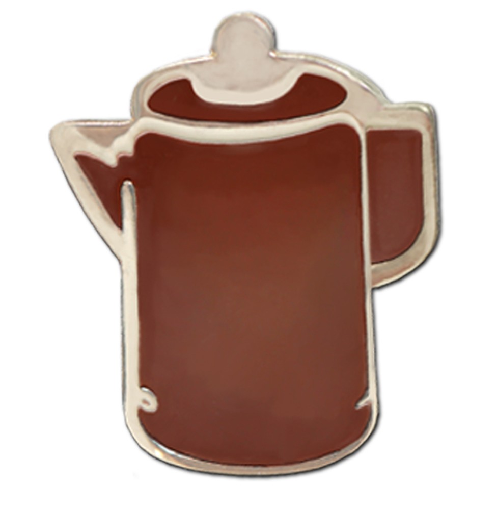 Rust Coffee Pot 1" Enameled AA Lapel Pin