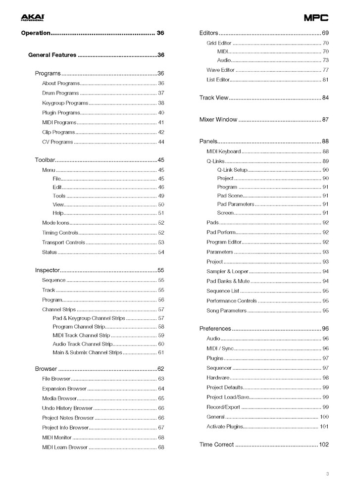 Akai Pro MPC Software Version 2.14 User Guide Manual: 347 Pages Color