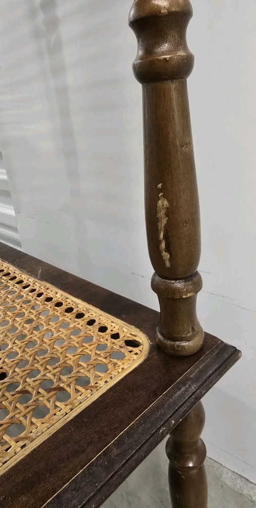 Vintage Cane Telephone Table