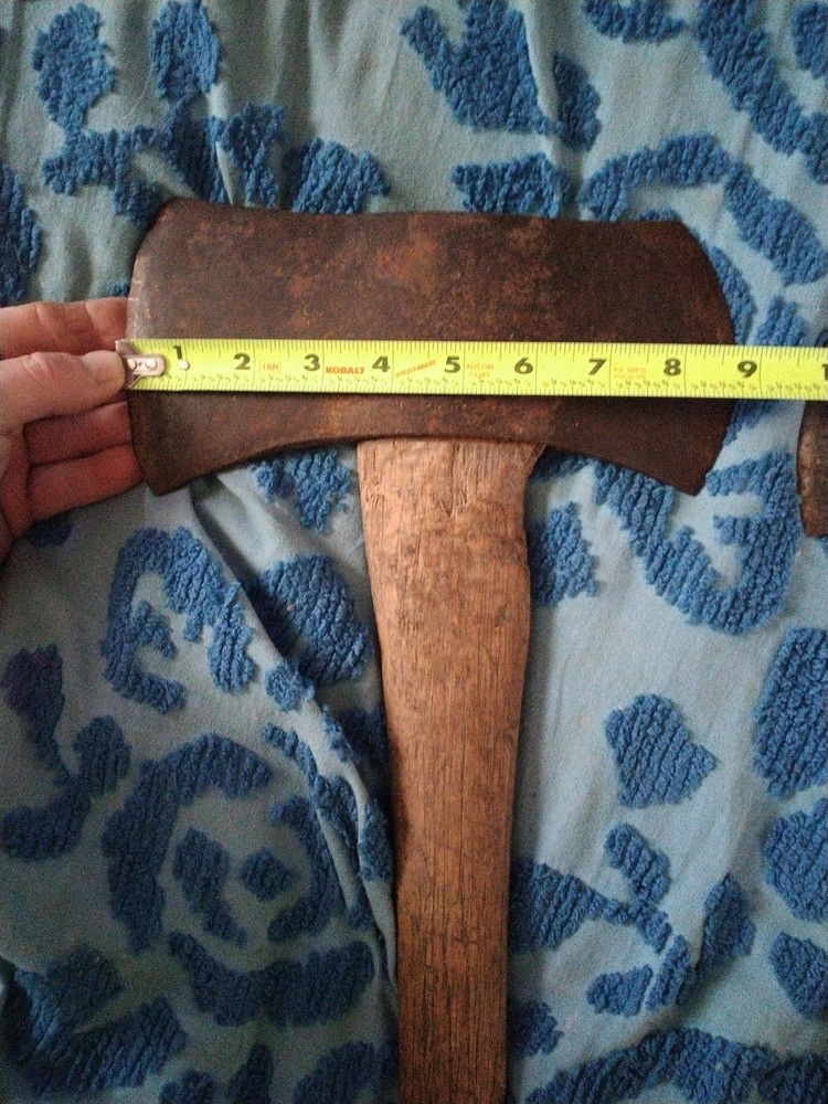2 Vintage Double Bit Axe & Handle 27.5 Long Unknown Axe Very Good