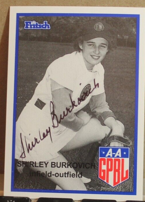 AAGPBL "SHIRLEY BURKOVICH" SIGNED CARD #35
