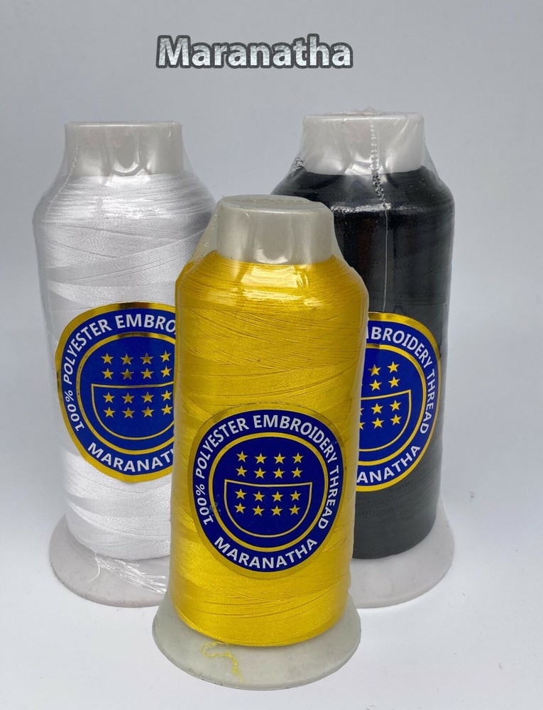 3 cones  Embroidery machine polyester thread 5000 yds  for tajima brother