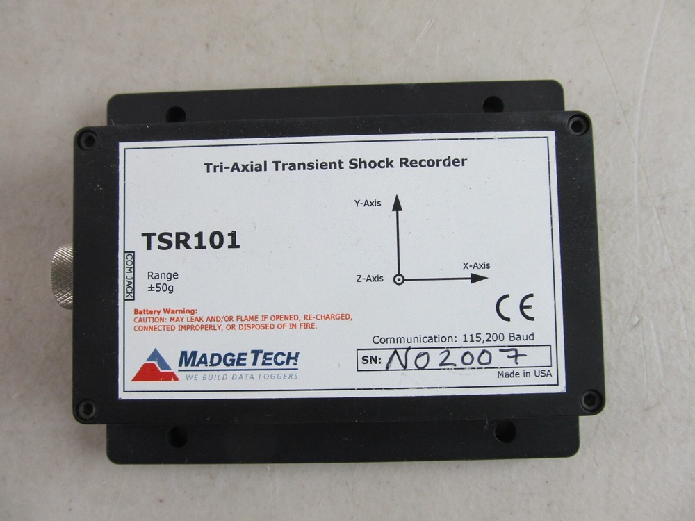 Madgetech TSR101 Tri-Axial Shock Data Logger