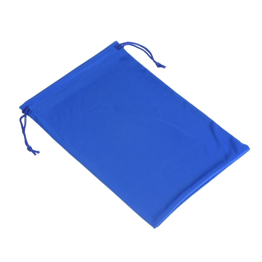 Ski Goggle Bag Microfiber Snow Goggles Case Drawstring Pouch Blue